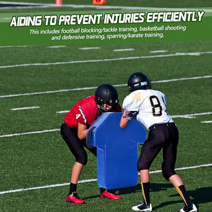 Tinideya 22" x 26" Football Tackle Dummy with Heavy-Duty Handles Football Blocking Pads Durable Sports Training Blocking Shield for Basketball MMA Kick Shield Kickboxing - color: Blue