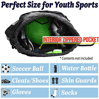 Athletico Drawstring Soccer Bag - Soccer Backpack For Boys or Girls Can Also Carry Basketball or Volleyball