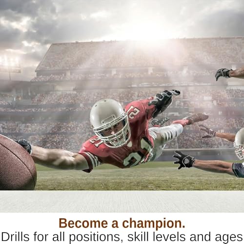 Puredrop American Football Training Equipment Aid Coach Cards Great Training Drills for Practice Exercises and Workouts at Home Activity Toys for Beginners Kids Adults and Youth Players Toss Throwing