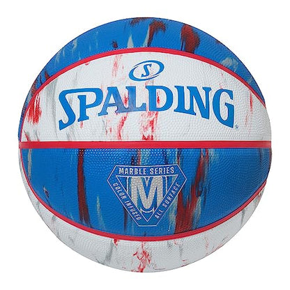 Spalding Basketball Basic No. 7 Rubber Marble - color: Red x White x Blue