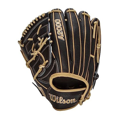 Wilson A2000 Pitcher's Baseball Gloves - color: Black/Blonde, size: 12"