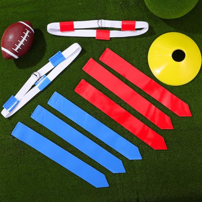 HANABASS Football Flags Set for Boys and Girls Adults 16 Piece Training Kit Belts Cones Equipment