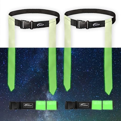 Trained Glow in the Dark Flag Football Set – 2-Man Adjustable Flag Football Belts with Flags – Outdoor Flag Football Gear