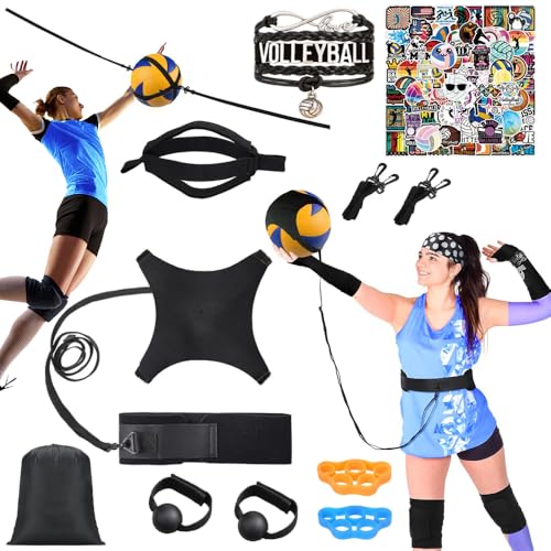 Solo Volleyball Trainer: All-in-One Volleyball Training Equipment with Rebounder for Serving, Spiking & Setting Practice Serve Trainer & Practice Gift for Beginners to Pros - style: VET01