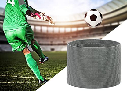 ONLYKXY 3PCS Captain Armbands 7x32.5CM/2.75x12.79inch Adjustable Leader Armband Team Sport Armband for Soccer Basketball Volleyball School Team Competition Coach Players Wrist Arm Bands - color: Grey