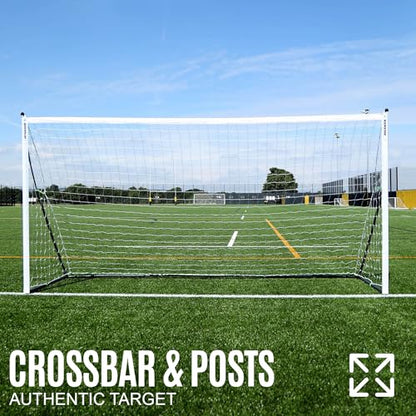 QuickPlay Kickster Elite Portable Soccer Goals - Ultra Fast Setup Weighted Training Goals for Backyard, Turf & Indoor Use - Durable Soccer Nets for Home & Team Practice - style: 12 x 6'