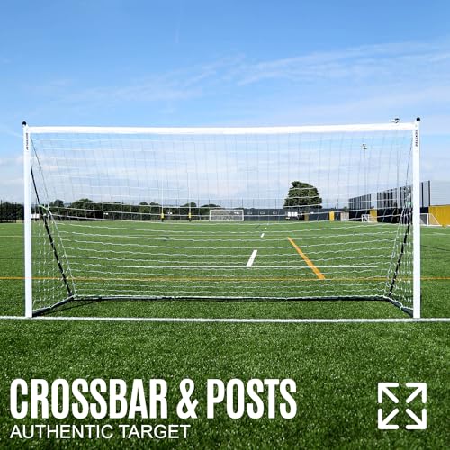 QuickPlay Kickster Elite Portable Soccer Goals - Ultra Fast Setup Weighted Training Goals for Backyard, Turf & Indoor Use - Durable Soccer Nets for Home & Team Practice