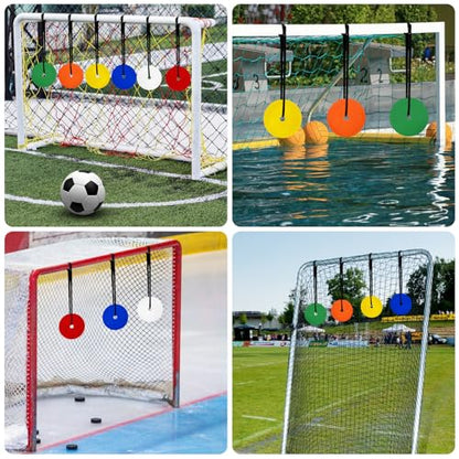 6Pcs Soccer Goal Target, Soccer Targets for Goals Training with Adjustable Straps Soccer Target for Reactive Improving Accuracy Speed Enhance Agility Speed for Baseball, Lacrosse, Hockey