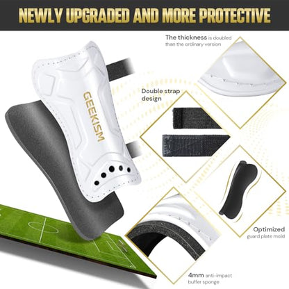 Soccer Shin Guards for Youth Kids Toddler, Protective Soccer Shin Pads & Sleeves Equipment - Football Gear for 3 5 4-6 7-9 10-12 Years Old Children Teens Boys Girls