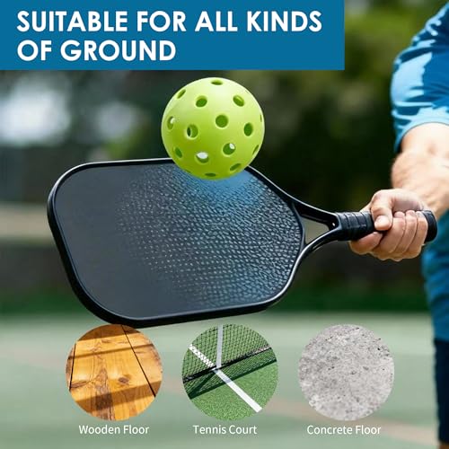 Outdoor Pickleball Balls, 40-Hole 4 Pack Outdoor/Indoor Pickle Balls, Premium High Durability & Consistent Bounce, Pickleball Ball True Stable Flight for Training and Match Play