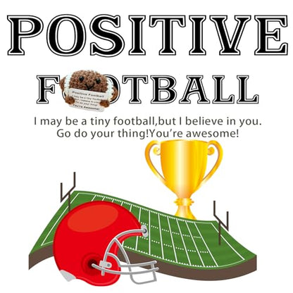 Funny Crochet Mini Football Gift for Football Lovers,Birthday Gifts for Men Women Footballs Players Emotional Support Crochet - color: Football