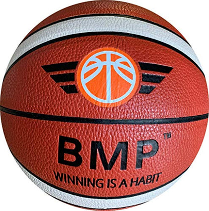 BMP Basketball Size 7 - Suitable for Male and Female Basketball Players Aged 13 Years and up - Official Weight Specifications with a Circumference of 29.5 (75cm)