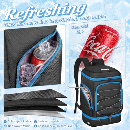 Soccer Bag - Soccer Backpack with Ball Holder,Sport Equipment Bags gifts for soccer stuff Water resistant Includes Separate Cleat Fit Basketball Volleyball Football - color: sport soccer bag 2025 BLACK BLUE