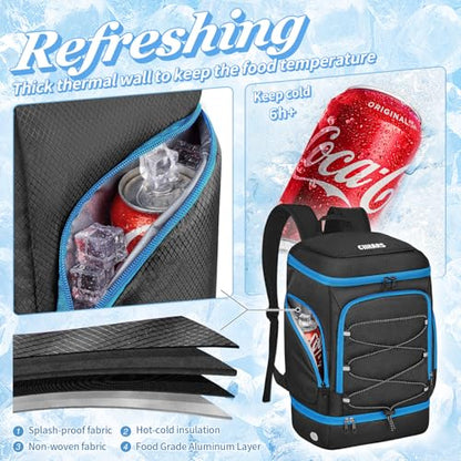 Soccer Bag - Soccer Backpack with Ball Holder,Sport Equipment Bags gifts for soccer stuff Water resistant Includes Separate Cleat Fit Basketball Volleyball Football - color: sport soccer bag 2025 BLACK BLUE