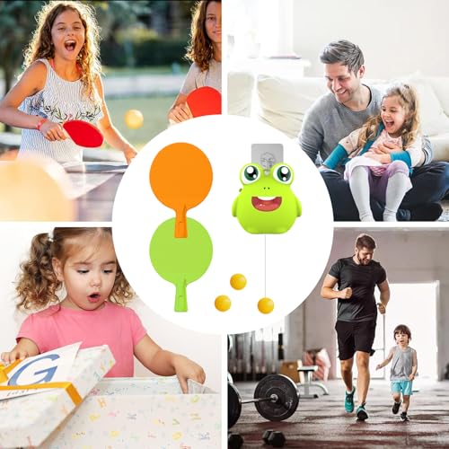 Mini Table Tennis – Foldable Adjustable Paddle, Interactive Game Set | Indoor Outdoor Door Play, Kids Practice Training Brain Mind Club School Activity, Home Recreation Sport Supplies