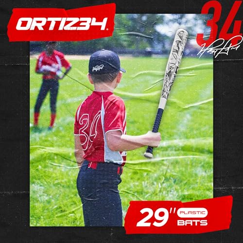 Ortiz34 Bat & Ball Set - Graffiti Plastic Bat & Ball Homerun Set- David Ortiz Backyard Baseball Set for Youth, Kids, Teenagers, Adults (Bat & Ball Set, Blue) - color: White, style: Bat & Ball Set