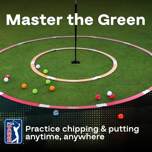 PGA Tour Golf Practice Aids by Golfgen: Premium Chipping Nets, Putting Rings, & Targets, Indoor & Outdoor Training, Improve Accuracy & Control, Master Putting and Chipping, Portable for On The Go