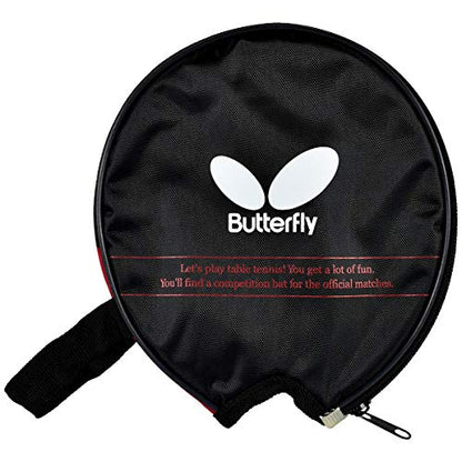 Butterfly B303FL Shakehand Table Tennis Racket - China Series - Racket and Case Set with A Combination Smooth & Pips-Out Rubber - Recommended for Beginning Level Players