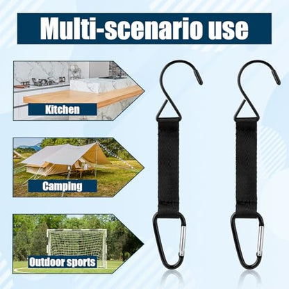 XIHIRCD Fence Hooks, Fence Clips for Backpacks Bottles Nylon Aluminum Buckle Hanging Clips Multifunctional Buckles