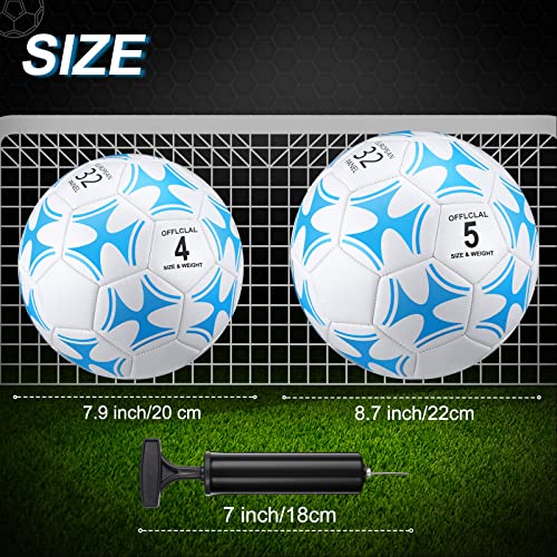 Lenwen 12 Pcs Soccer Balls with Pump Bulk Official Size 5 4 3 Kids Teens Adult Indoor Outdoor Sports Soccer Gift for Play Training Gift Party Back to School - size: Size 4, style: Bright Style