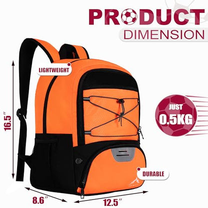 Himal Outdoors Soccer Bag-Backpack for Soccer,Backpack for Football & Volleyball & Handball,Sports Bag with Separate Cleat