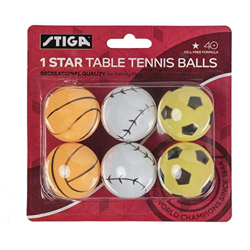 STIGA 1-Star Balls - color: Sports, size: 6 Pack