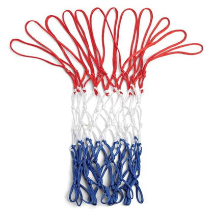 Champion Sports 4mm - 50gm - Basketball Net - Braided Nylon - Red/White/Blue