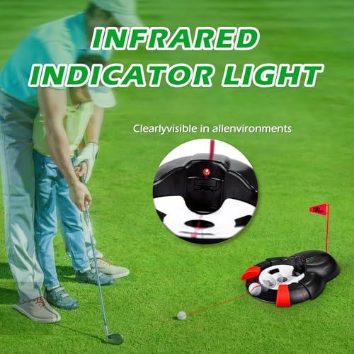 Golf Ball Automatic Putting Return Cup with Laser, Training Putting Indoor/Outdoor Aid, Golf Cup Putting Machine, Suitable for Practicing at Home, Yard, Office, Party