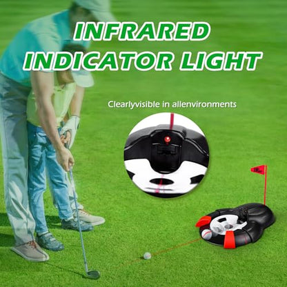 Golf Ball Automatic Putting Return Cup with Laser, Training Putting Indoor/Outdoor Aid, Golf Cup Putting Machine, Suitable for Practicing at Home, Yard, Office, Party