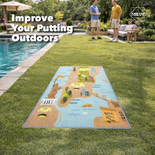 MIKAM Golf Hitting Mat Indoor & Outdoor, Golf Practice Mat for Women and Men, Golf Hitting Mat with Realistic Grass Surface, Portable Indoor Golf Practice Mat, Training Equipment for Golf Lovers