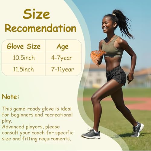 Urby Left Handed Baseball Glove, Left Handed T Ball Glove for Lefty, Left Hand Throw Only. T-Ball & Youth Baseball Gloves. - color: Brown, size: 11.5in Age 7-11