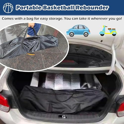 Basketball Hoop Returner Return Attachment Rebounder Metal with Rotation Slot Gym Net for Home School Playground Outdoor Court Shooting T