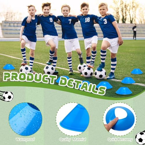 12 Pcs Mini Soccer Cones for Sport Agility Disc Cones Soccer Training for Agility Drills Sports Football