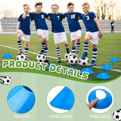 12 Pcs Mini Soccer Cones for Sport Agility Disc Cones Soccer Training for Agility Drills Sports Football