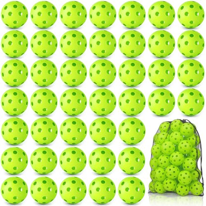 Coopay 14/48 Pack Practice Baseball Softball, Plastic Training Balls Lightweight Hollow Limited Flight Softballs for Hitting, Pitching, Batting Training Indoor Outdoor Use - color: Green, style: 48 Pack