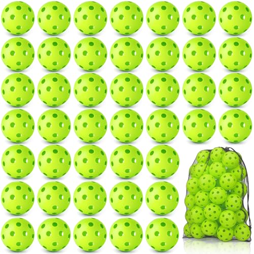 Coopay 14/48 Pack Practice Baseball Softball, Plastic Training Balls Lightweight Hollow Limited Flight Softballs for Hitting, Pitching, Batting Training Indoor Outdoor Use - color: Green, style: 48 Pack