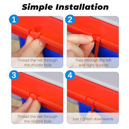 Basketball Net Compatible with Little Tikes,Professional Heavy Duty Basketball Net Replacement,Suitable for Outdoor Standard Basketball Hoop,White-Red-Blue