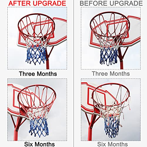 NEIJIANG Basketball Net Replacement, 2025 Upgrade Thick Professional Basketball Nets Heavy Duty Outdoor, All Weather Anti Whip Color Never Fade -12 Loops - style: 1Pc