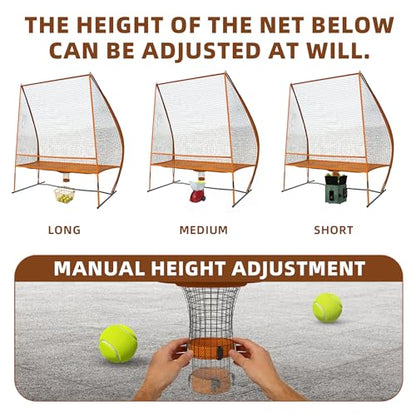 MR Tennis Ball Return Net 7’x6’, Freestanding Tennis Training Net, Multi-Sport Training Return Net for Tennis, Pickleball, Softball, Baseball Compatible w/Toss Machine Without Pitching Machine