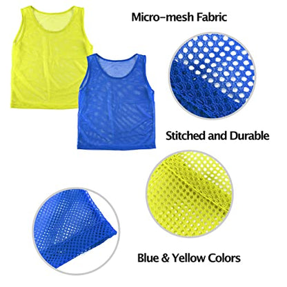 Super Z Outlet 12 Pinnies Scrimmage Vests Team Practice Jersey for Child Youth Teen Lightweight