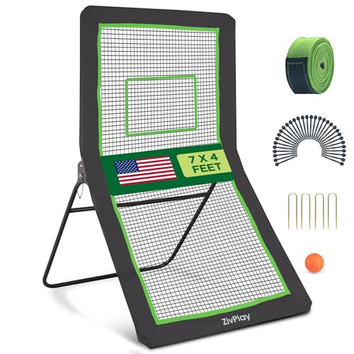Lacrosse Rebounder for Backyard 7 x 4 ft Lacrosse Bounce Back Net for Lax Practice with Five Rebound Angles