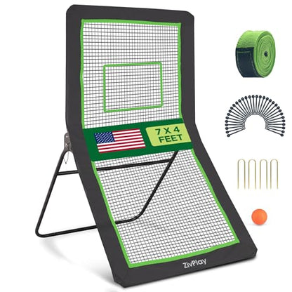 Lacrosse Rebounder for Backyard 7 x 4 ft Lacrosse Bounce Back Net for Lax Practice with Five Rebound Angles