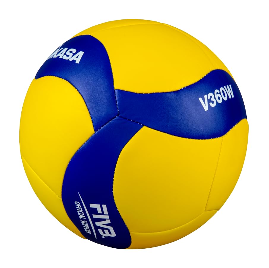 Mikasa Indoor Volleyball V360W Soft Material and for Practice (Blue/Yellow)