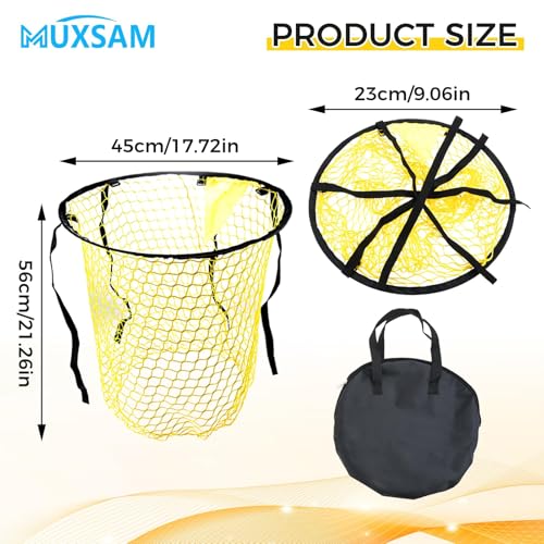 2Pcs Soccer Top Bins Target Net, Fold-able Football Training Goal Target Bag, Top Bins Football Target Goal Net, Top Corner Target Net Goals for Kids Shootings Accuracy Practice Equipment