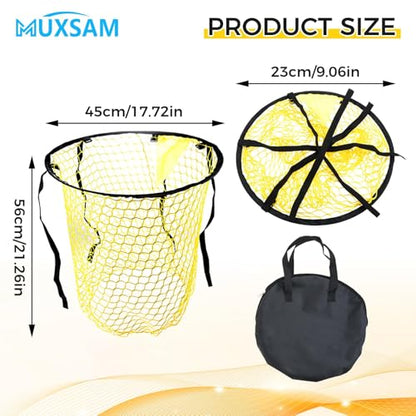 2Pcs Soccer Top Bins Target Net, Fold-able Football Training Goal Target Bag, Top Bins Football Target Goal Net, Top Corner Target Net Goals for Kids Shootings Accuracy Practice Equipment