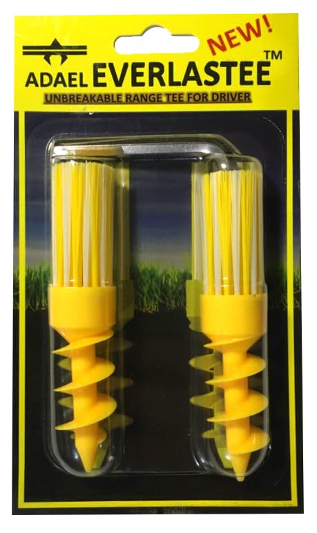 ADAEL Everlastee Unbreakable Plastic Golf Driving Range Tee for Practice on Grass, Flexible Bristles Low Friction Brush Tee, Reusable Golf Tees Embed Once Survive Hundreds of Drives