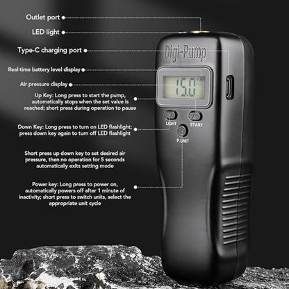 Generic Electric Ball Pump Fast Inflation Auto Stop Portable for Basketball Football Volleyball Soccer, LCD Display for Team Use