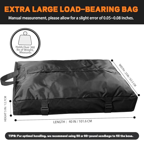 Heavy Duty Weighted Base Anchor for Portable Basketball Hoops Can Hold in Excess of 360 lbs, Weather Resistant Universal Basketball Hoop Weight for Base, to Secure Basketball Hoop, Black