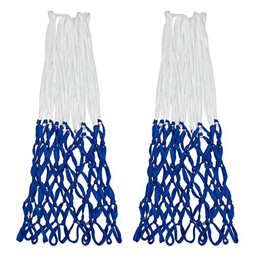 Sanung Basketball Net, Wear-Resistant Polyester Lightweight 12 Loops Basketball Net Replacement for Home Use, Fits Standard Size Hoop, Easy to Setup, Set of 2