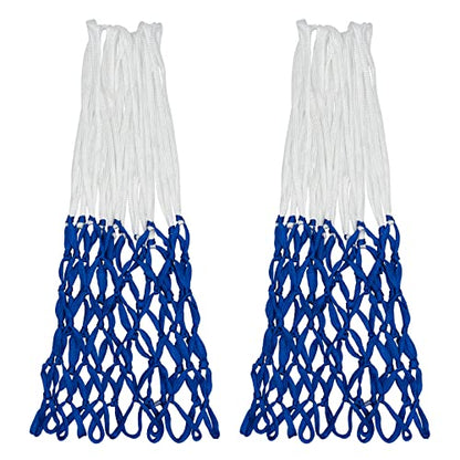 Sanung Basketball Net, Wear-Resistant Polyester Lightweight 12 Loops Basketball Net Replacement for Home Use, Fits Standard Size Hoop, Easy to Setup, Set of 2